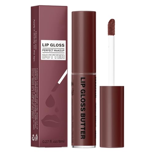 Feuchtigkeitsspendender Lipgloss,Nicht klebender flüssiger Lippenstift mit leichtem Glanz | Lip Plumper Gloss, langlebig, Lippenfleck, schälende Haut, Frauen Mädchen, Lippen-Make-up Bukisa von BUKISA