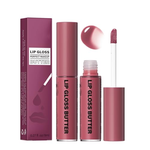 Feuchtigkeitsspendender Lipgloss | Nicht klebender flüssiger Lippenstift mit leichtem Glanz,Slight Shine Lip Plumper Gloss Lip Stain für schälende Haut, trockene Lippen und Lippen-Make-up Bukisa von BUKISA