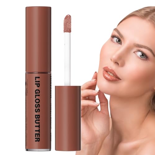 Glänzender Lipgloss, Nicht klebender flüssiger Lippenstift mit leichtem Glanz, Lippenfleck mit leichtem Glanz, Lip Plumper Gloss für langanhaltendes Lippen-Make-up, verhindert Hautschuppen Bukisa von BUKISA