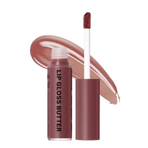 Glänzender Lipgloss | Nicht klebender, wasserfester, feuchtigkeitsspendender Flüssig-Lippenstift,Lip Plumper Gloss, langanhaltender Lippenfleck für Lippen-Make-up, Frauen und Mädchen, schälende Bukisa von BUKISA