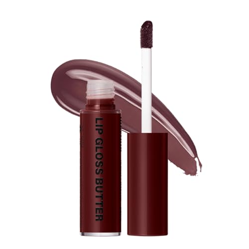 Glänzender Lipgloss - Wasserfester, nicht klebender, feuchtigkeitsspendender flüssiger Lippenstift | Langanhaltender Lip Plumper Gloss für trockene Lippen, Lippen-Make-up für Frauen und Mädchen Bukisa von BUKISA