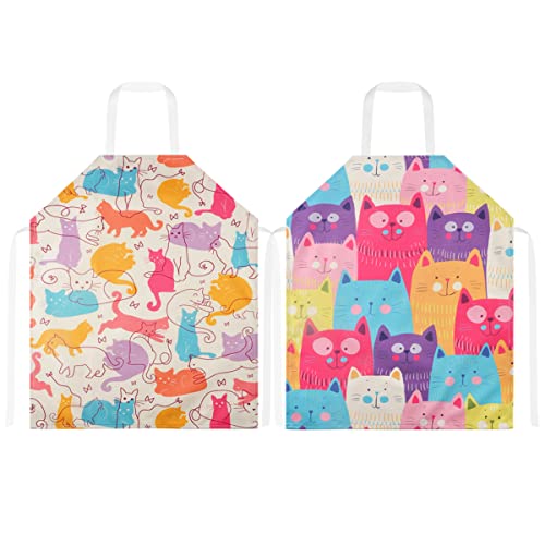BULANGDE 2 Pack Schürze Kinder Leinen, Kinderschürze Schule Verstellbare Abwaschbar 45x56cm, Cartoon Schürze Mädchen Und Jungen für Backen,Gril,Kochen,Kunst,Malen,Gartenarbeit 3-9Jahre BULANGDE 2 Pack Schürze Kinder Leinen, Kinderschürze Schule Verstellbare Abwaschbar 45x56cm, Cartoon Schürze Mädchen Und Jungen für Backen,Gril,Kochen,Kunst,Malen,Gartenarbeit 3-9Jahre von BULANGDE