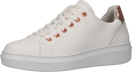 BULLBOXER Damen Low-Top Sneaker, Frauen Halbschuhe,women's,schnürschuhe,schnürer,halbschuhe,straßenschuhe,plateausohle,Weiß (White),39 EU / 6 UK von BULLBOXER