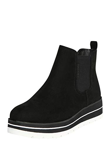 BULLBOXER Damen Stiefeletten, Frauen Chelsea Boots,Stiefel,Halbstiefel,Bootie,Schlupfstiefel,flach, halbstiefel Bootie flach,Schwarz,41 EU / 7.5 UK von BULLBOXER