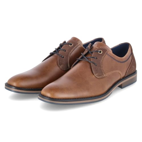 BULLBOXER Herren Halbschuhe Businessschuhe Braun Synthetik, Größe:42, Farbauswahl:weiß 3 von BULLBOXER