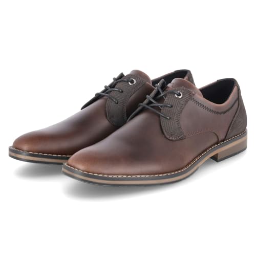 BULLBOXER Herren Halbschuhe Businessschuhe Dunkelbraun Synthetik Handcrafted, Größe:44, Farbauswahl:weiß 3 von BULLBOXER