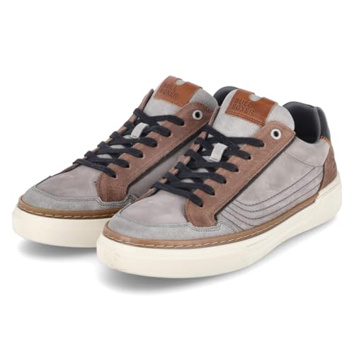 BULLBOXER Herren Low Sneaker Grau Braun Rauleder, Größe:43, Farbauswahl:grau-Kombi BULLBOXER Herren Low Sneaker Grau Braun Rauleder, Größe:43, Farbauswahl:grau-Kombi von BULLBOXER