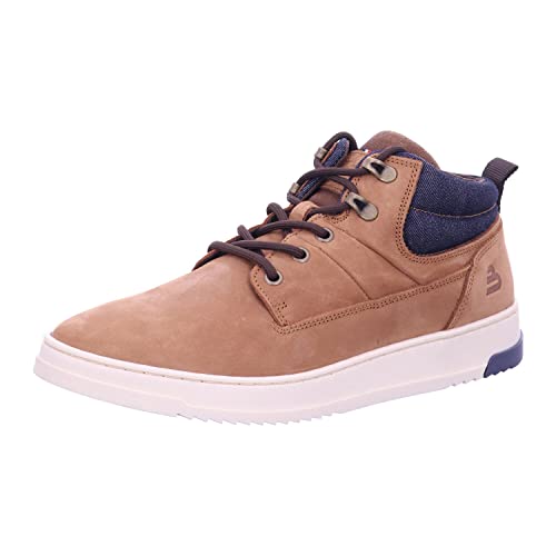 BULLBOXER Herren Sneaker Low Cognac/Navy 43 von BULLBOXER