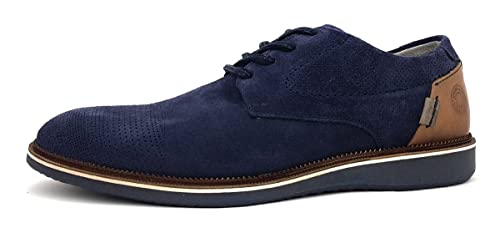 BULLBOXER Herrenschuhe Businessschuhe Elegante Schnürer Blau Elegant, Schuhgröße:44 EU von BULLBOXER