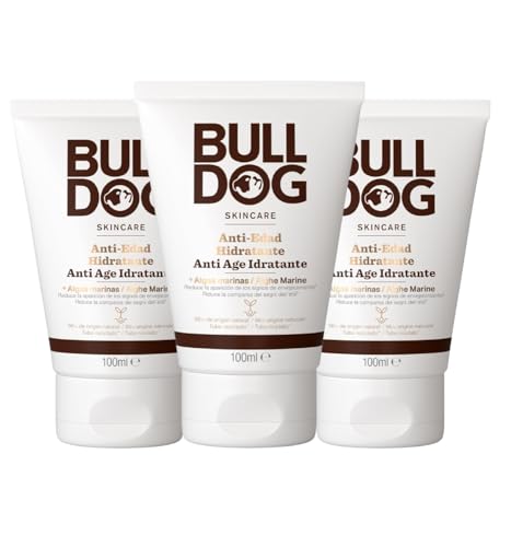 BULLDOG 3er-Pack Anti-Aging Feuchtigkeitscreme für Männer, 3 x 100 ml von BULLDOG