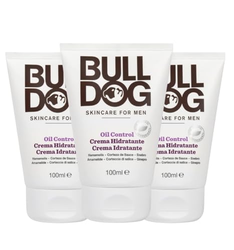 BULLDOG 3er Pack Feuchtigkeitscreme Anti-Fett für Männer, 3 x 100 ml von BULLDOG