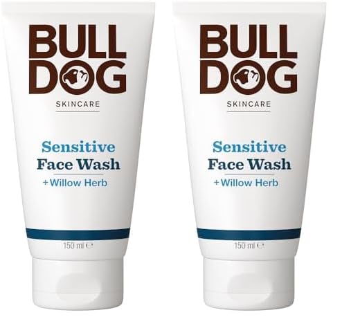 BULLDOG - Skin Care for Men | Sensitive Wash Gel | Moisturising & Soothing Face Cleansing | 150 ml (Packung mit 2) von BULLDOG