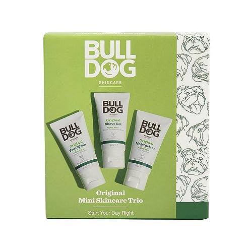 BULLDOG SKINCARE – Original Mini Skincare Trio Geschenkset für Männer | Hautpflege-Set in Reisegröße von BULLDOG