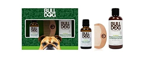 Bulldog Skincare for Men Bartpflegeset mit Bartöl, 2-in-1-Bartshampoo + Spülung und Kamm von BULLDOG