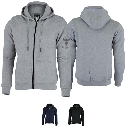 BULLDT Herren Motorrad Hoodie mit 4 CE-Protektoren 100% Aramid-Futter Schutz Kapuzenpullover - Motorradhoodie als Sommer Motorradjacke & 360° Schutzjacke - 2 Zipper-Taschen Bikerjacke Grau - 58 von BULLDT