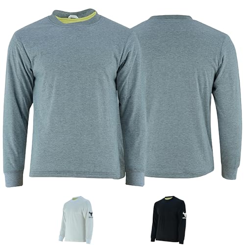 BULLDT Herren Motorrad Pullover Sweatshirt Hemd T-Shirt Aramid (DE/NL/SE/PL, Numerisch, 48, Regular, Regular, Grau) von BULLDT