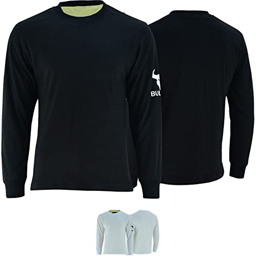 BULLDT Herren Schnittfeste Abriebfest Sweatshirt T-Shirt Motorradhemd Biker Motorrad Hemd Futter komplett mit aramidfasern aramidgewebe 100% Sicherheitsschutz Schwarz - 60 von BULLDT