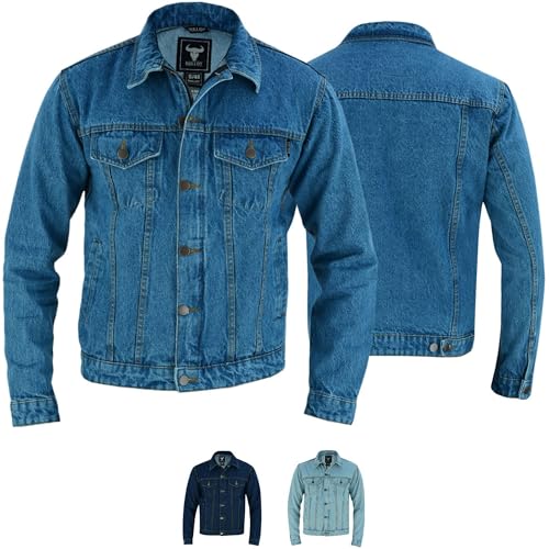 BULLDT Jeansjacke Motorradjacke Trucker Jacke, 58/3XL, Hellblau von BULLDT