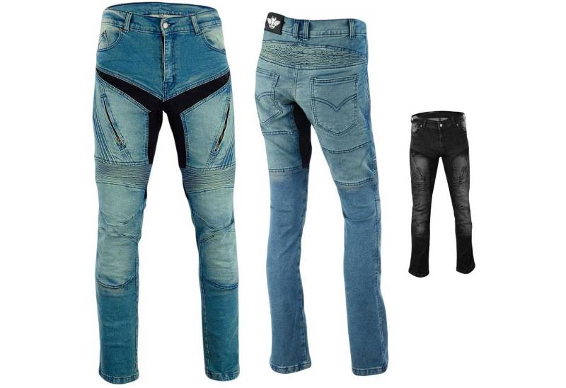 BULLDT Motorradhose JEANS-010 Damen (mit 4 abnehmbaren Protektoren) BULLDT Damen Jeans Gefüttert mit Aramid-Stoff von BULLDT