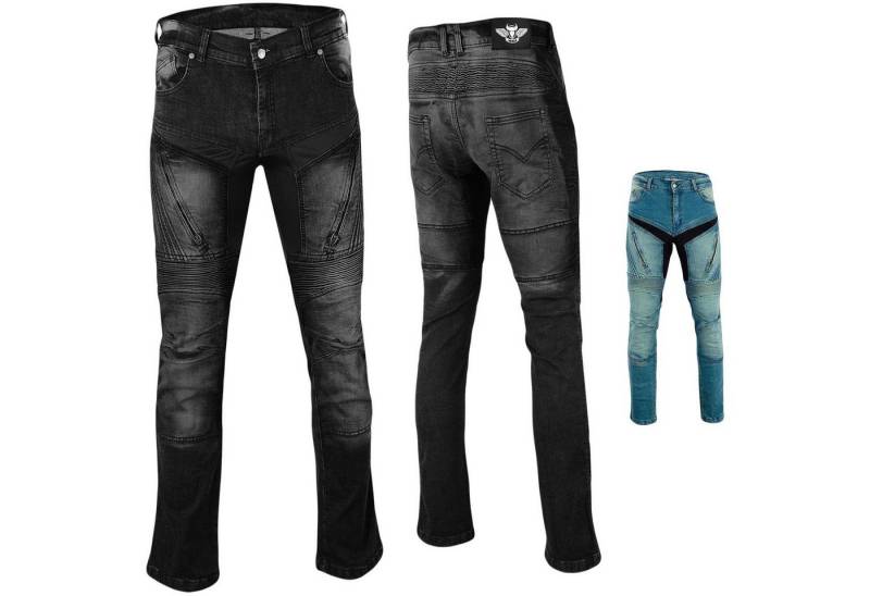 BULLDT Motorradhose JEANS-010 Damen (mit 4 abnehmbaren Protektoren) BULLDT Damen Jeans Gefüttert mit Aramid-Stoff von BULLDT
