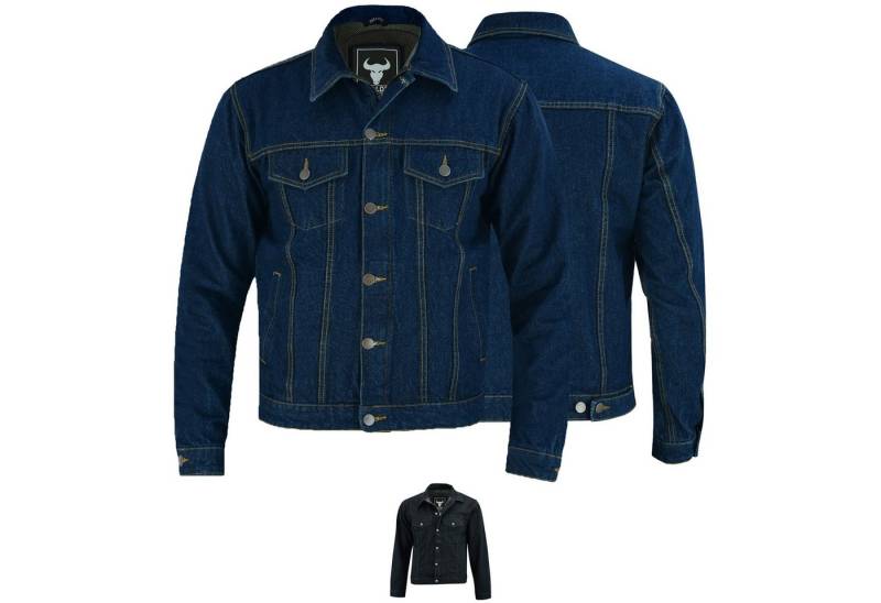 BULLDT Motorradjacke BLD324j Denim Jeansjacke Motorradjacke Trucker Jacke Denimjacke mit Protektoren von BULLDT