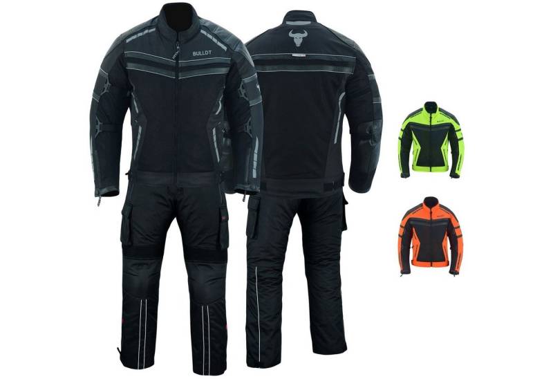 BULLDT Motorradkombi BLD323K (Set, 2-tlg., mit CE-Protektoren, Motorradjacke & Motorradhose) Herren Motorradkombi Tech-Mesh biker kombi mit Protektoren von BULLDT