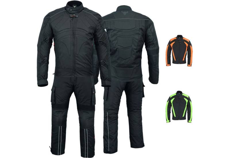 BULLDT Motorradkombi GW322K (Spar-Set, 2-tlg., mit Protektoren) BULLDT Motorradkombi Herren 2-teilig kurze Jacke CE2 Protektoren von BULLDT