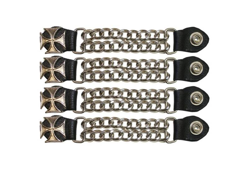 BULLDT Motorradweste 4er W-Extender+ Cross Style 4er Motorrad Westenkette Kette EXTENDER mit Metallketten von BULLDT