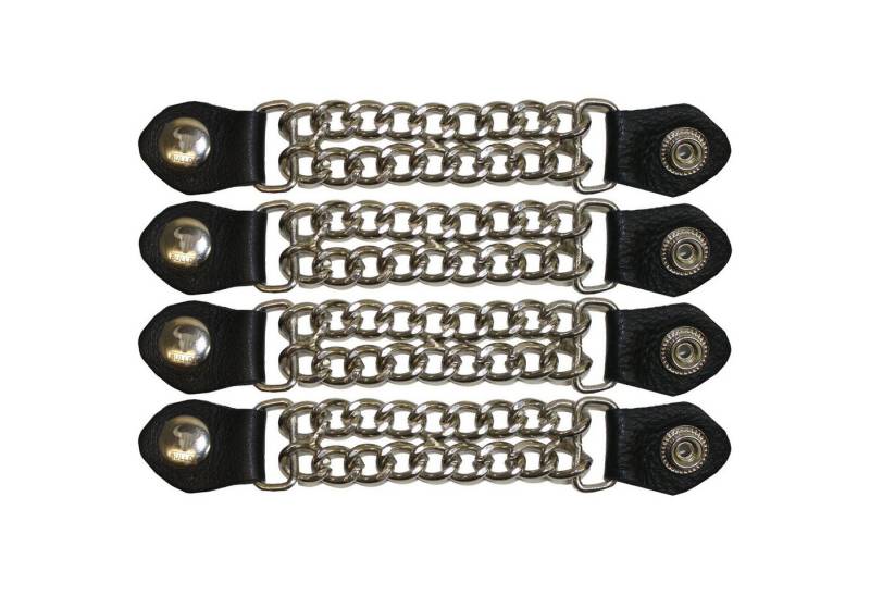 BULLDT Motorradweste 4er W-Extender+Button Style 4er Motorrad Westenkette Kette EXTENDER mit Metallketten von BULLDT