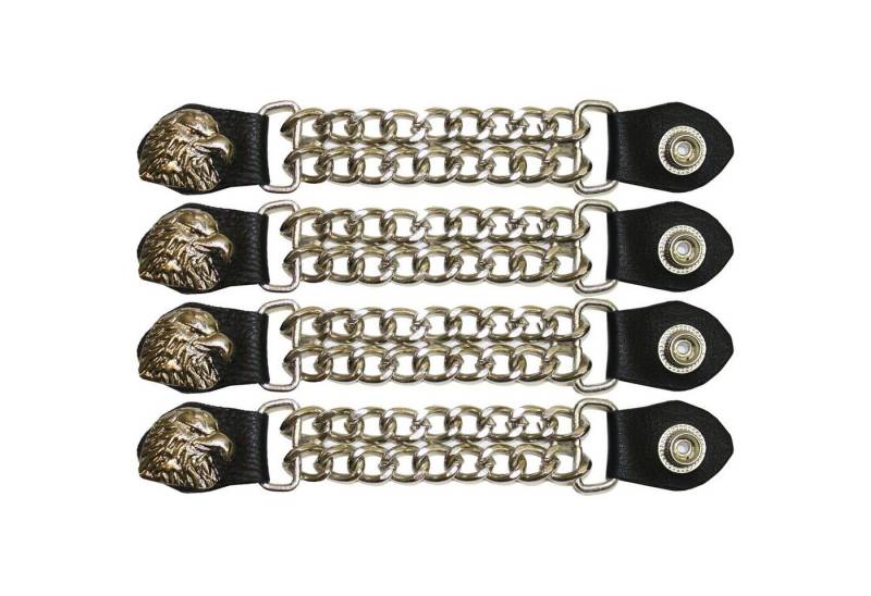 BULLDT Motorradweste 4er W-Extender+Eagle Style 4er Motorrad Westenkette Kette EXTENDER mit Metallketten von BULLDT