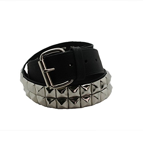 Bullet 69 Schwarz Leder Gürtel PYRAMID Nieten Nieten Schnalle von BULLET 69