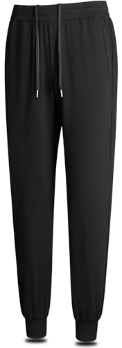 BULLIANT Jogginghose Herren, Hosen Herren Trainingshose Jogger Sporthose Lang Freizeithose Baumwolle Sweathose mit Reißverschlusstaschen(Schwarz,L) von BULLIANT