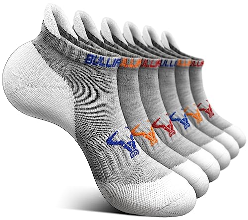 BULLIANT Sneaker Socken 6 Paar, Socken Herren Sportsocken Laufsocken Knöchelsocken Kurzsocken,Atmungsaktive Anti Schweiß(6Paare,43-46) von BULLIANT