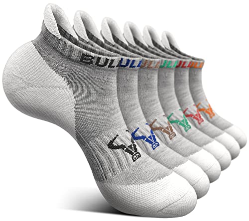 BULLIANT Sneaker Socken 6 Paar, Socken Herren Sportsocken Laufsocken Knöchelsocken Kurzsocken,Atmungsaktive Anti Schweiß(6Paare-Grau 6 Farben Gemischt3138-39-42) von BULLIANT