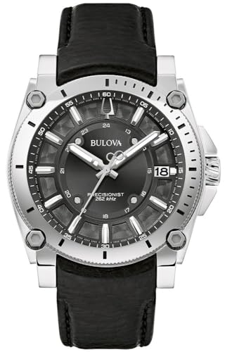 Bulova Herren Analog Quarz Uhr mit Leder Armband 96B416 von Bulova