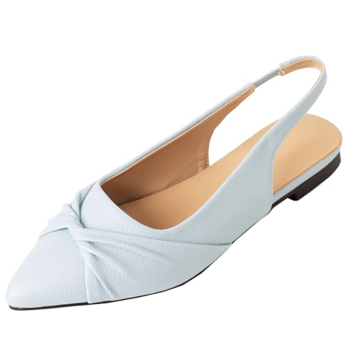 BULVJ Damen Komfort Sandalen mit Flachem Absatz Spitze Zehen Slip On Anzugschuhe BULVJ Damen Komfort Sandalen mit Flachem Absatz Spitze Zehen Slip On Anzugschuhe von BULVJ