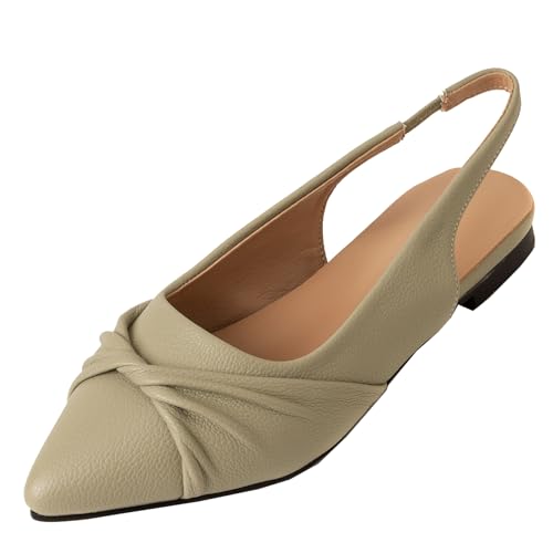 BULVJ Damen Komfort Sandalen mit Flachem Absatz Spitze Zehen Slip On Anzugschuhe BULVJ Damen Komfort Sandalen mit Flachem Absatz Spitze Zehen Slip On Anzugschuhe von BULVJ