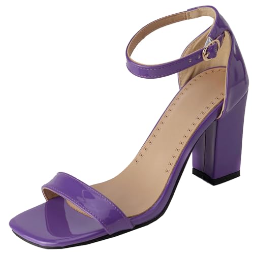 BULVJ Damen Sandalen mit Blockabsatz und Knöchelriemen Minimalistische Ästhetik für Sommertrends BULVJ Damen Sandalen mit Blockabsatz und Knöchelriemen Minimalistische Ästhetik für Sommertrends von BULVJ