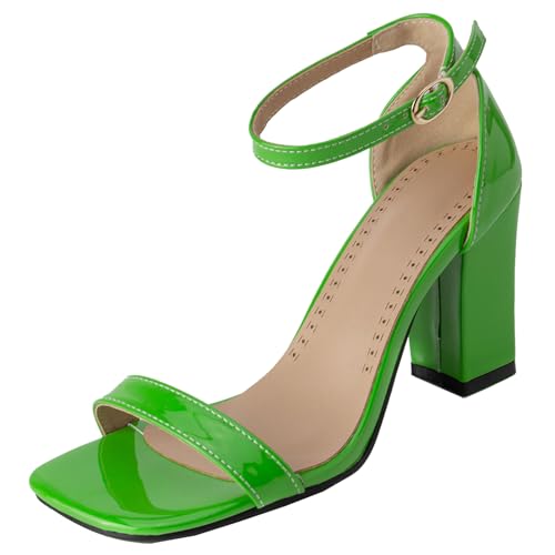 BULVJ Damen Sandalen mit Blockabsatz und Knöchelriemen Minimalistische Ästhetik für Sommertrends BULVJ Damen Sandalen mit Blockabsatz und Knöchelriemen Minimalistische Ästhetik für Sommertrends von BULVJ
