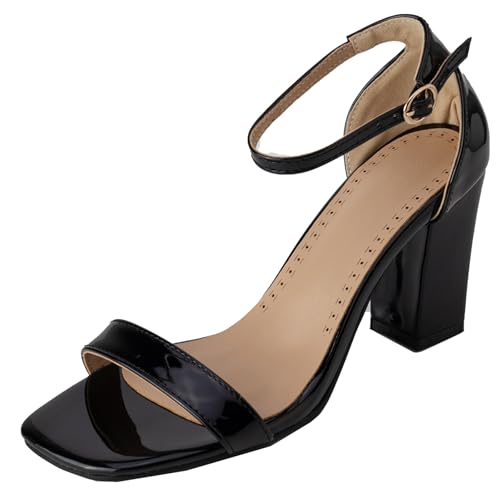 BULVJ Damen Sandalen mit Blockabsatz und Knöchelriemen Minimalistische Ästhetik für Sommertrends BULVJ Damen Sandalen mit Blockabsatz und Knöchelriemen Minimalistische Ästhetik für Sommertrends von BULVJ