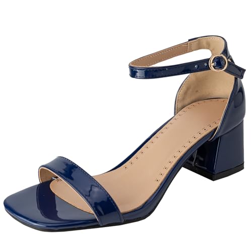 BULVJ Damen Sandalen mit Mittlerem Blockabsatz Knöchelschnallenverschluss Fersen Minimalistische Ästhetik für Sommertrends BULVJ Damen Sandalen mit Mittlerem Blockabsatz Knöchelschnallenverschluss Fersen Minimalistische Ästhetik für Sommertrends von BULVJ