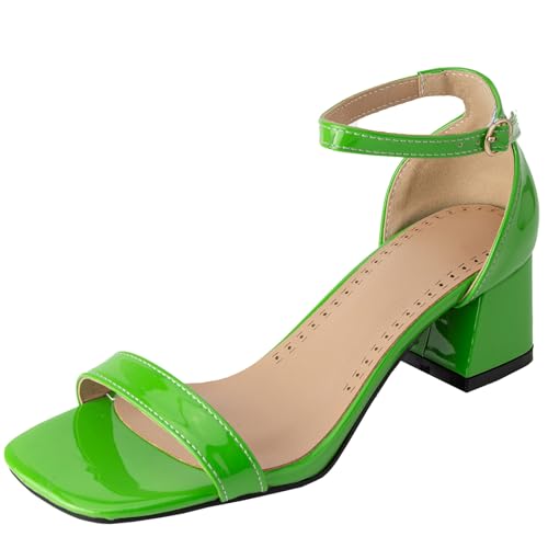 BULVJ Damen Sandalen mit Mittlerem Blockabsatz Knöchelschnallenverschluss Fersen Minimalistische Ästhetik für Sommertrends BULVJ Damen Sandalen mit Mittlerem Blockabsatz Knöchelschnallenverschluss Fersen Minimalistische Ästhetik für Sommertrends von BULVJ