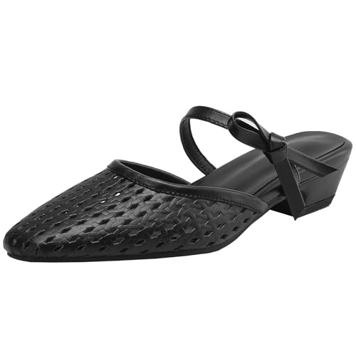 BULVJ Elegante Damen Pantoletten mit Einem Riemen Sommer Sandalen mit Ausschnitt und Blockabsatz BULVJ Elegante Damen Pantoletten mit Einem Riemen Sommer Sandalen mit Ausschnitt und Blockabsatz von BULVJ