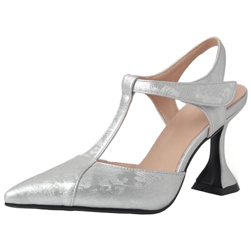 BULVJ Elegante Slingback-Sandalen für Damen Mit Spitzer Zehenpartie und T-Riemen, um Ihre Sommeroutfits Aufzuwerten von BULVJ