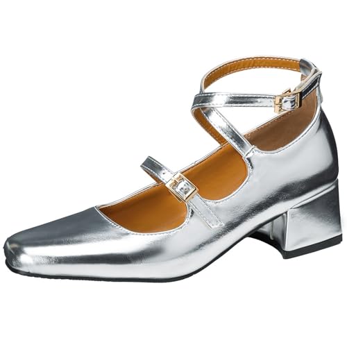 BULVJ Mary Jane Pumps Gladiator Klobiger Absatz Damenschuhe mit Verstellbarem Riemen BULVJ Mary Jane Pumps Gladiator Klobiger Absatz Damenschuhe mit Verstellbarem Riemen von BULVJ