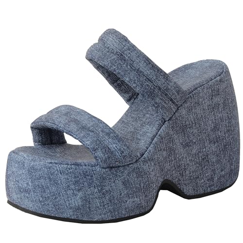 BULVJ Offene Plateau-Pantoletten für Damen mit Slip-On - Schicke Schuhe, die Ihre Sommeroutfits Aufwerten von BULVJ