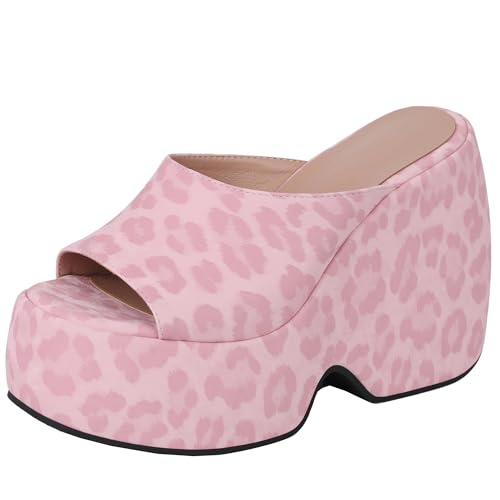 BULVJ Offene Plateau-Pantolettensandalen für Damen mit Slip-On - Elegantes Design für Hochzeiten und Abendveranstaltungen von BULVJ