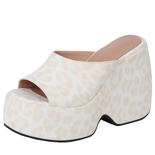 BULVJ Offene Plateau-Pantolettensandalen für Damen mit Slip-On - Elegantes Design für Hochzeiten und Abendveranstaltungen von BULVJ