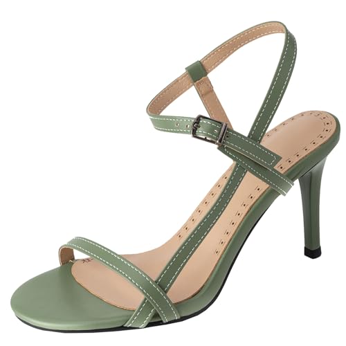 BULVJ Stiletto-Sandalen für Damen mit Knöchelschnallenverschluss Fersen mit Offener Zehenpartie BULVJ Stiletto-Sandalen für Damen mit Knöchelschnallenverschluss Fersen mit Offener Zehenpartie von BULVJ