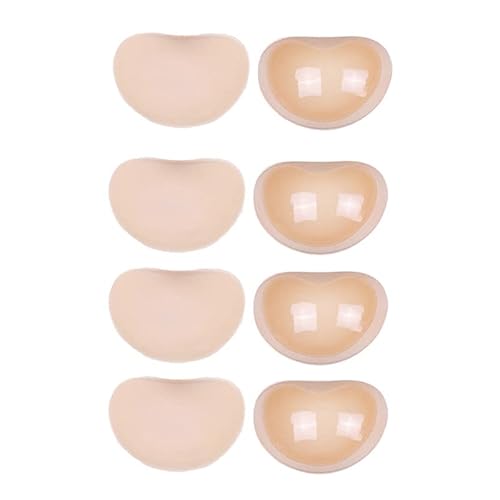 Singeru BH Pads Bikinis Pad Damen Push up Bikinis Brust Pads Selbstklebende Badanzug Brustvergrößerung Pad aus Silikon (4 Paar Beige) von BULZEU